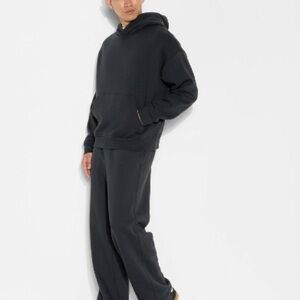Original Use Solid Black Fleece Hoodie
